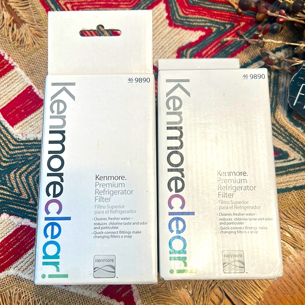 NWT⭐️KENMORE Lot of 2 PREMIUM Refrigerator FILTERS #46 9890 BRAND NEW in BOX!⭐️